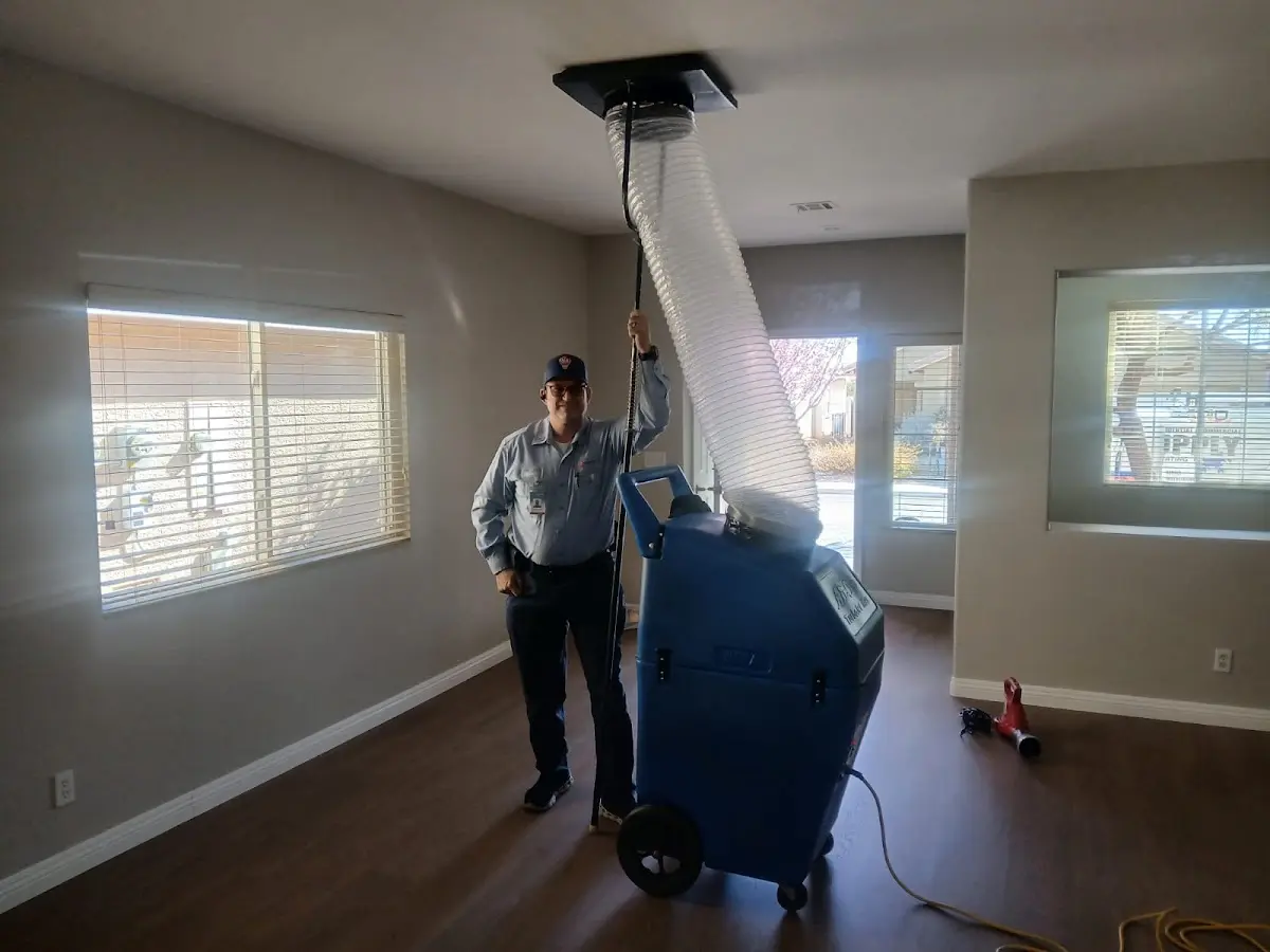 Professional Dryer Vent Cleaning work inside a Highland Park home